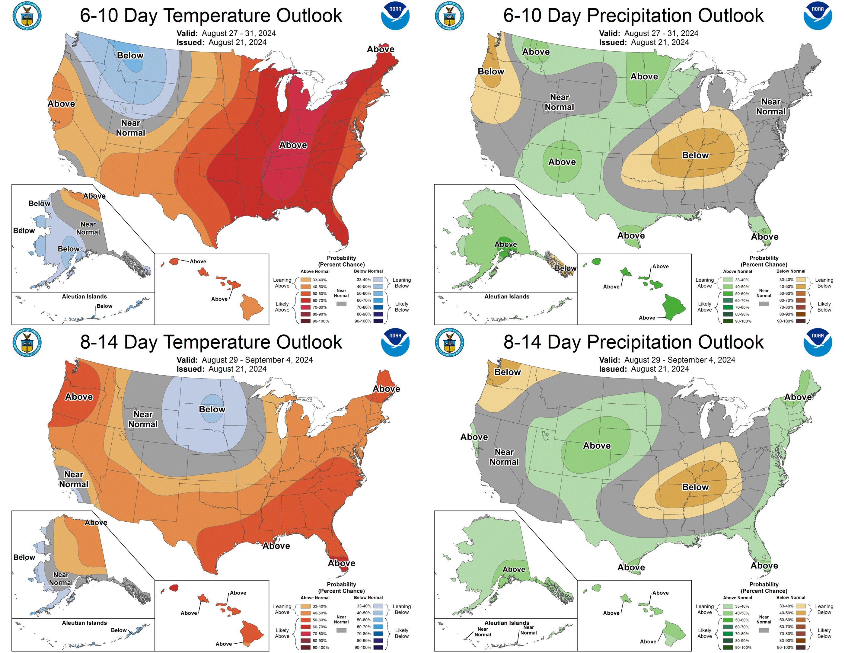 U.S. map 6-10 and 8-14 day outlook.